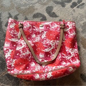 Stylish Red and Pink Tote Bag